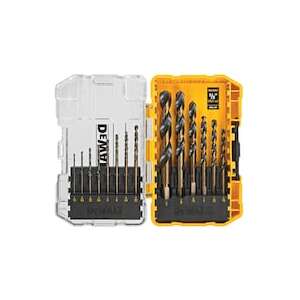 DEWALT 14-Piece Assorted Black and Gold Coated Hss Jobber Length Twist Drill Bit Set