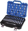 Kobalt 55-Piece Standard (SAE) and Metric Polished Chrome Mechanics Tool Set with Hard Case
