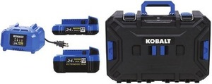 Kobalt 24-V 2-Pack Lithium-ion Battery Starter Kit with Toolbox