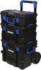 Kobalt CASESTACK 21.5-in W x 44.7-in H x 17.2-in D Black Plastic Rolling Tool Box