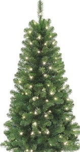 Holiday Living 5-ft Green Crescent Pine Pre-Lit Artificial Christmas Tree
