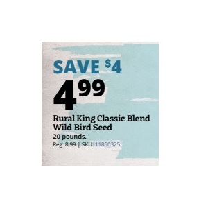 Rural King Classic Blend Wild Bird Seed 20 pounds