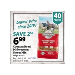 Country Road Midwestern Sweet Mix 40 pounds