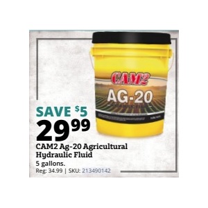 CAM2 Ag-20 Agricultural Hydraulic Fluid 5 gallons