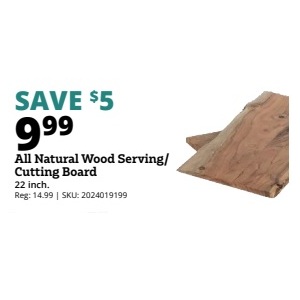 All Natural Wood Serving/ Cutting Board