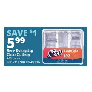 Serv Everyday Clear Cutlery