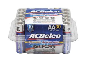 ACDelco AA Super Alkaline Batteries 30 Pack