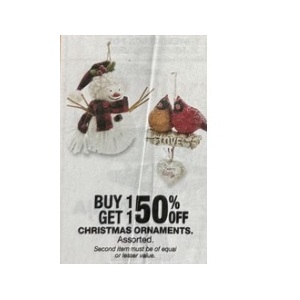 Buy 1 Get 1 50% off Christmas Ornaments