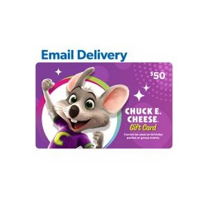 Chuck E Cheese $50 Email Delivery Gift Card
