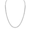 Round Cut Lab Created Gemstone Tennis Necklace in Sterling Silver