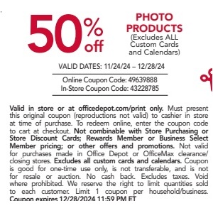 50% Off Photo Product