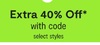 Extra 40% Off Select Styles
