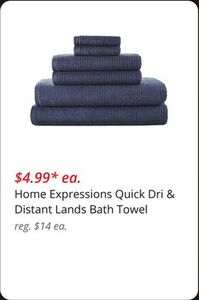 Home Expressions Quick Dri & Distant Lands Bath Towel