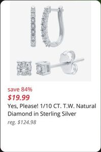 Please! 1/10 CT. T.W. Natural Diamond in Sterling Silver
