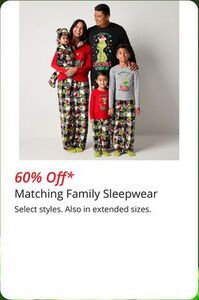 60% Off Matching Family Sleepwear