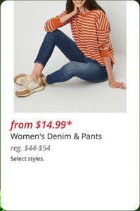 Women's Denim & Pants from $14.99