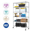BestOffice 6 Tier Wire Shelving Unit with Wheels 2100LBS Capacity-18x48x82