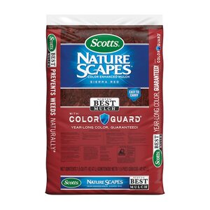 Scotts Nature Scapes Color Enhanced 1.5-cu ft Sierra Red Blend Mulch 5 for $10