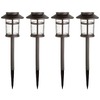 Hampton Bay Duncan 10 Lumen Bronze LED Weather Resistant Outdoor Solar Path Light with Plastic Lens 4-Pack