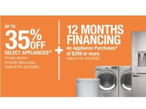 Up to 35% Select Appliances