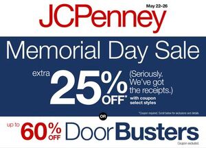 25% Off Memorial Day Sale