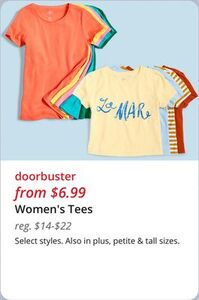 Women's Tees from $6.99