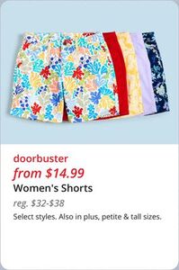 Womens Shorts from $14.99