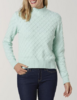 Laura Scott Women's Textured Mock Turtleneck Sweater