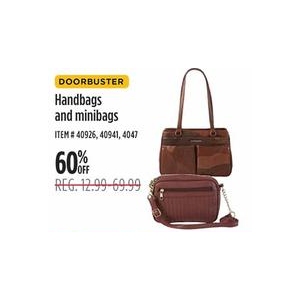 60% off Handbags & Minibags