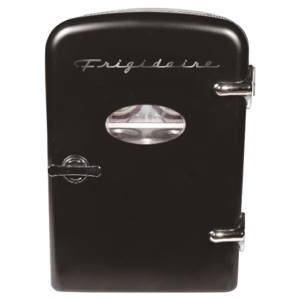 Retro Mini Fridge in Black by Frigidaire, 0.3 cu ft., 6 Can